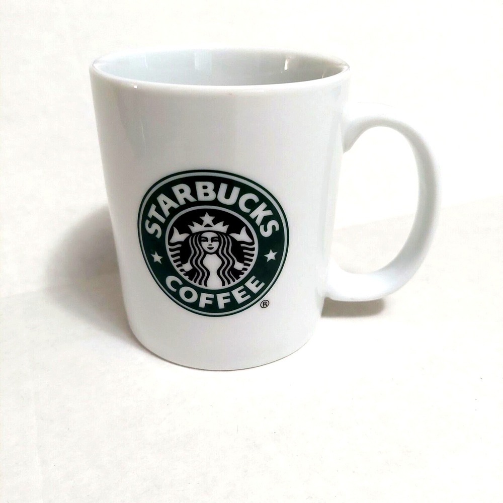 Starbucks Classic Green Mermaid Coffee Mug Cup White‎ With Green Logo 2006